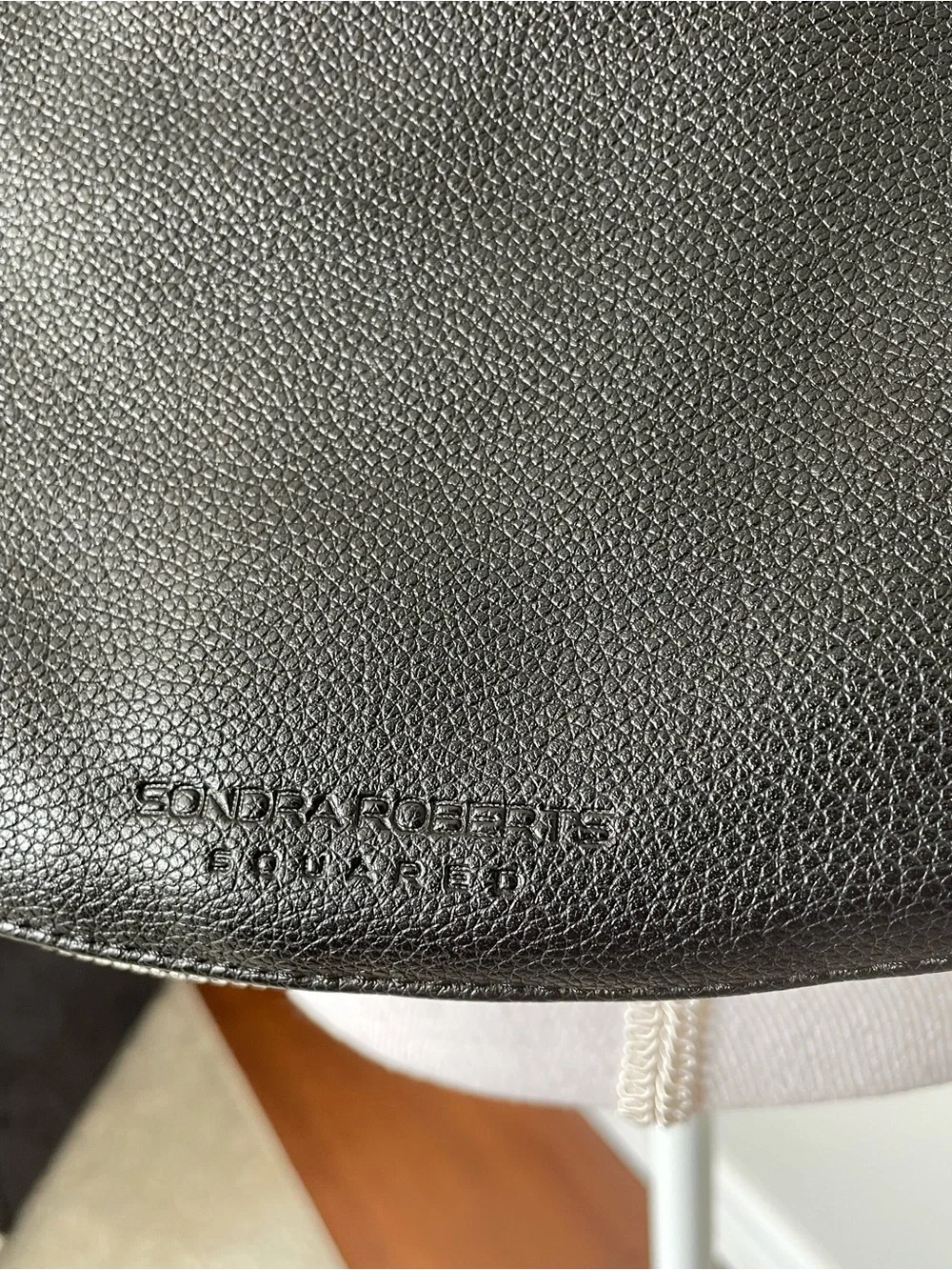 Sondra Roberts Faux Pebbled Leather Crescent Crossbody Bag